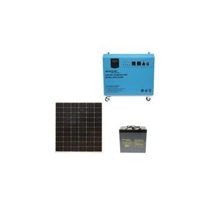 Kit sistem solar fotovoltaic 300W, 12V/50Ah invertor PMW 800W Breckner Germany imagine