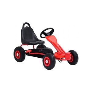 Kart pentru copii cu pedale si roti pneumatice, rosu imagine