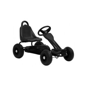 Kart pentru copii cu pedale si roti pneumatice, negru imagine