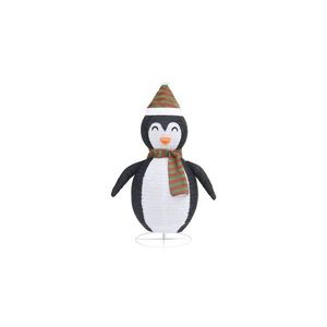 Figurina pinguin decorativa Craciun, LED, 120 cm, tesatura lux imagine