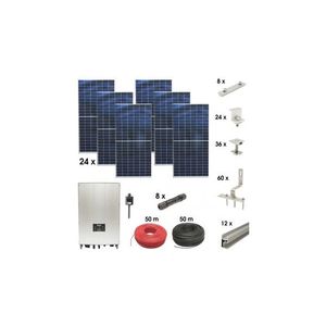 Kit sistem solar fotovoltaic trifazic ON-GRID 10KW, prosumator WIFI, sistem fixare acoperis tigla Breckner Germany imagine