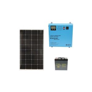 Kit sistem solar fotovoltaic 200W, 12V/85Ah invertor PMW 500W Breckner Germany imagine
