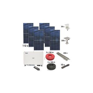Kit sistem solar fotovoltaic trifazic ON-GRID 50KW cu panouri 112x450W prosumator WIFI, Breckner Germany imagine