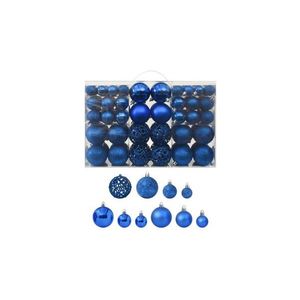 Set de globuri de Craciun, 100 piese, albastru imagine