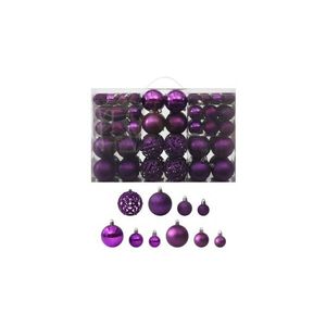 Set globuri de Craciun, 100 piese, violet imagine