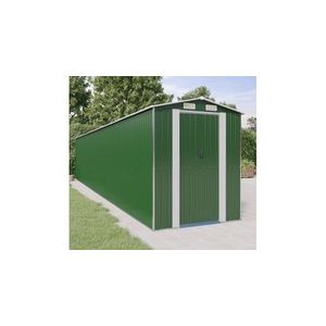 Magazie de gradina, verde, 192x1021x223 cm, otel zincat imagine