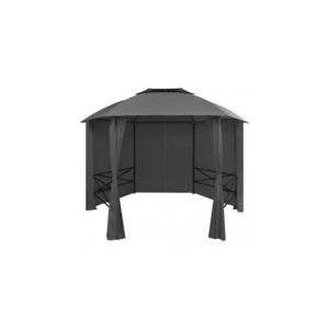 Marchiza pavilion de gradina cu perdele, 360x265 cm, hexagonal imagine
