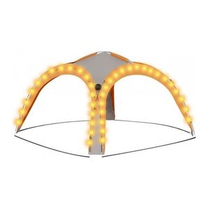 Cort petrecere cu LED, 4 pereti, gri si portocaliu, 3, 6x3, 6x2, 3 m imagine