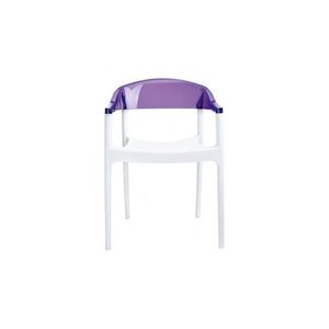 Scaun Carmen, alb-violet transparent imagine