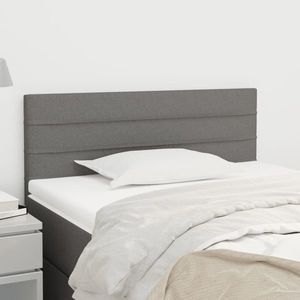 vidaXL Tăblie de pat, gri închis, 100x5x78/88 cm, textil imagine