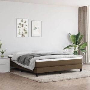 vidaXL Cadru de pat, maro închis, 180 x 200 cm, material textil imagine