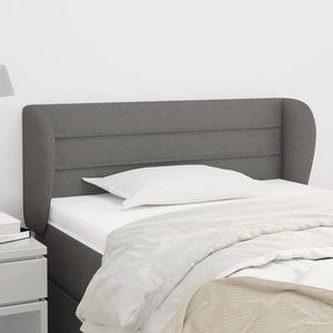 vidaXL Tăblie de pat cu aripioare gri închis 83x23x78/88 cm textil imagine