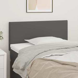 vidaXL Tăblie de pat, gri, 80x5x78/88 cm, piele ecologică imagine