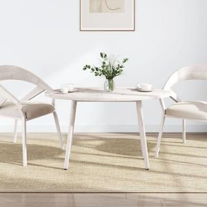 vidaXL Blat de masă, alb, 100x50x2, 5 cm, lemn masiv de pin, oval imagine