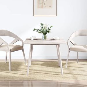 vidaXL Blat de masă, alb, 80x80x2, 5 cm, lemn masiv de pin, pătrat imagine