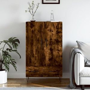vidaXL Dulap înalt, stejar afumat, 69, 5x31x115 cm, lemn prelucrat imagine