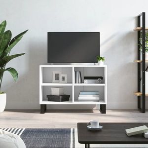 vidaXL Comodă TV, alb, 69, 5x30x50 cm, lemn compozit imagine