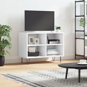 vidaXL Comodă TV, alb, 69, 5x30x50 cm, lemn compozit imagine
