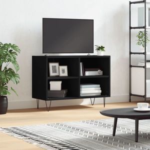 vidaXL Comodă TV, negru, 69, 5x30x50 cm, lemn compozit imagine