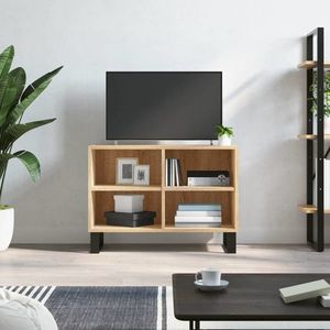 vidaXL Comodă TV, stejar sonoma, 69, 5x30x50 cm, lemn compozit imagine