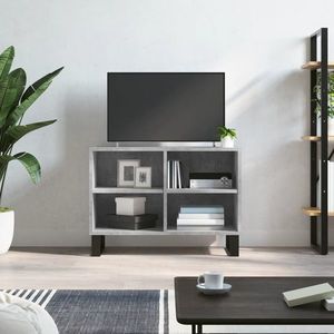 vidaXL Comodă TV, gri beton, 69, 5x30x50 cm, lemn compozit imagine