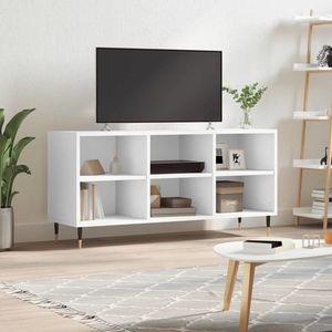 vidaXL Comodă TV, alb, 103, 5x30x50 cm, lemn compozit imagine