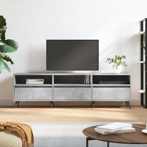 vidaXL Comodă TV, gri beton, 150x30x44, 5 cm, lemn prelucrat imagine