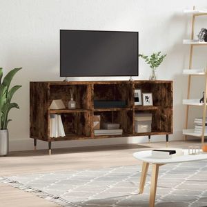 vidaXL Comodă TV, stejar fumuriu, 103, 5x30x50 cm, lemn compozit imagine