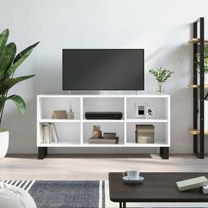 vidaXL Comodă TV, alb extralucios, 103, 5x30x50 cm, lemn compozit imagine