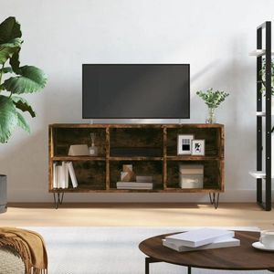 vidaXL Comodă TV, stejar fumuriu, 103, 5x30x50 cm, lemn compozit imagine