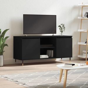 vidaXL Comodă TV, negru, 104x35x50 cm, lemn compozit imagine