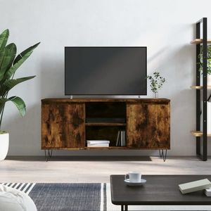 vidaXL Comodă TV, stejar fumuriu, 104x35x50 cm, lemn compozit imagine