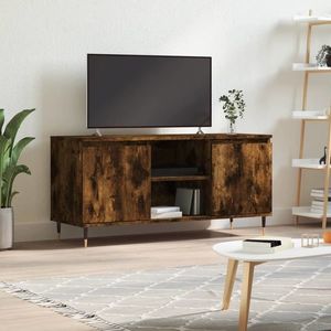 vidaXL Comodă TV, stejar fumuriu, 104x35x50 cm, lemn compozit imagine