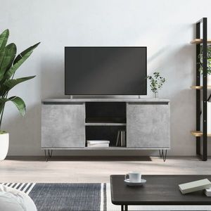vidaXL Comodă TV, gri beton, 104x35x50 cm, lemn compozit imagine