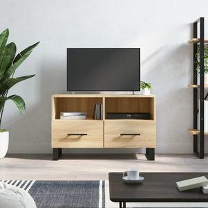 vidaXL Comodă TV, stejar sonoma, 80x36x50 cm, lemn prelucrat imagine