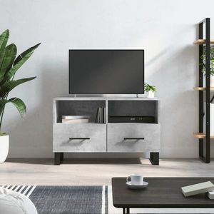 vidaXL Comodă TV, gri beton, 80x36x50 cm, lemn compozit imagine