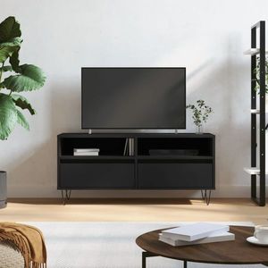 vidaXL Comodă TV, negru, 100x34, 5x44, 5 cm, lemn prelucrat imagine