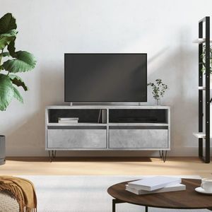 vidaXL Comodă TV, gri beton, 100x34, 5x44, 5 cm, lemn prelucrat imagine