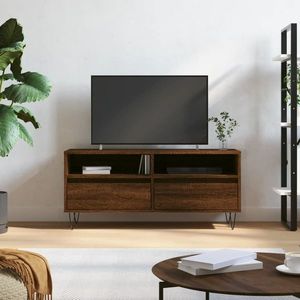 vidaXL Comodă TV, stejar maro, 100x34, 5x44, 5 cm, lemn prelucrat imagine