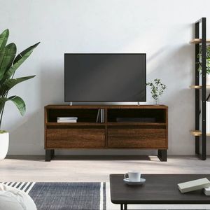 vidaXL Comodă TV, stejar maro, 100x34, 5x44, 5 cm, lemn prelucrat imagine