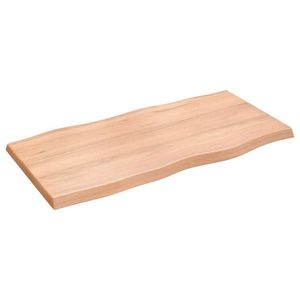 vidaXL Blat masă, 100x50x(2-4) cm, maro, lemn tratat contur organic imagine