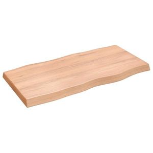 vidaXL Blat masă, 100x50x(2-6) cm, maro, lemn tratat contur organic imagine