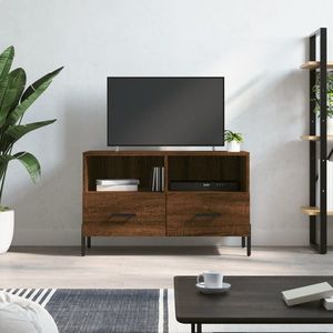 vidaXL Comodă TV, stejar maro, 80x36x50 cm, lemn prelucrat imagine