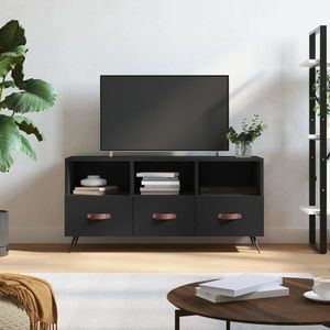 vidaXL Dulap TV, negru, 102x36x50 cm, lemn prelucrat imagine