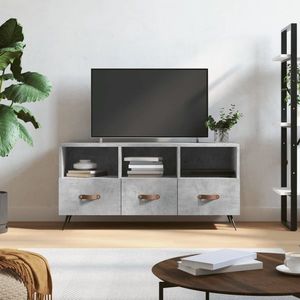 vidaXL Dulap TV, gri beton, 102x36x50 cm, lemn prelucrat imagine