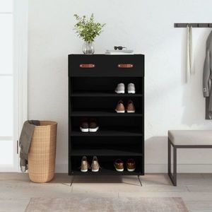 vidaXL Pantofar, negru, 60x35x105 cm, lemn compozit imagine