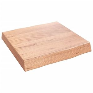 vidaXL Blat masă, 40x40x6 cm, maro, lemn stejar tratat contur organic imagine