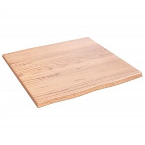 vidaXL Blat masă, 60x60x2 cm, maro, lemn stejar tratat contur organic imagine
