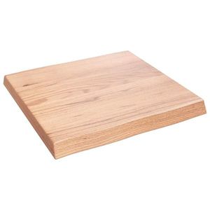 vidaXL Blat masă, 60x60x6 cm, maro, lemn stejar tratat contur organic imagine