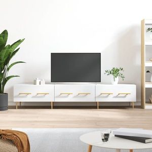 vidaXL Comodă TV, alb, 150x36x30 cm, lemn prelucrat imagine